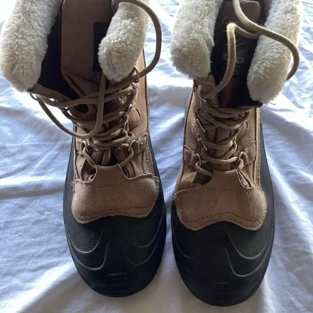Itasca Women's size 9 Fur Top Winter Snow Rain Thinsulate Waterproof Brown Boots